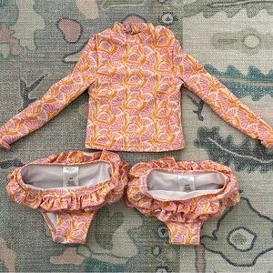 The Oaks Kids Swim Set - Pink and Orange Floral 18m